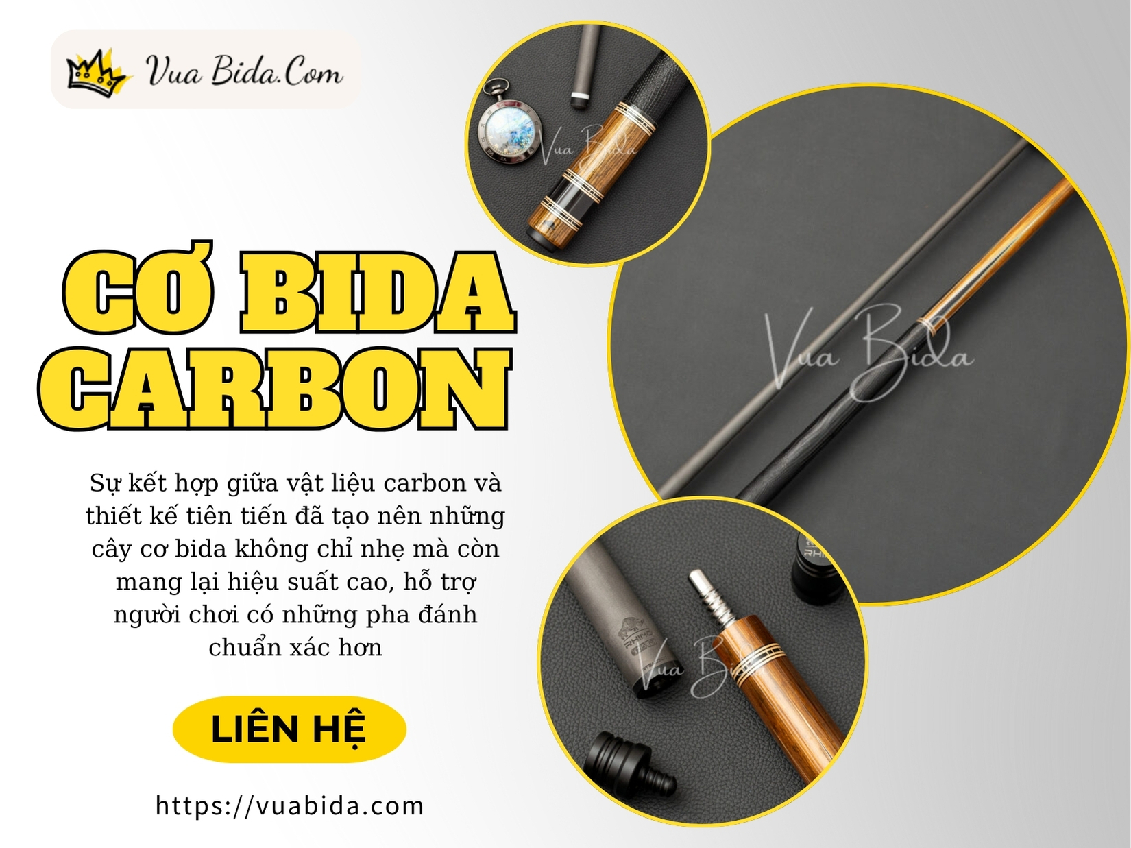 Cơ bida carbon siêu nhẹ: Sự đột phá trong thiết kế và hiệu suất