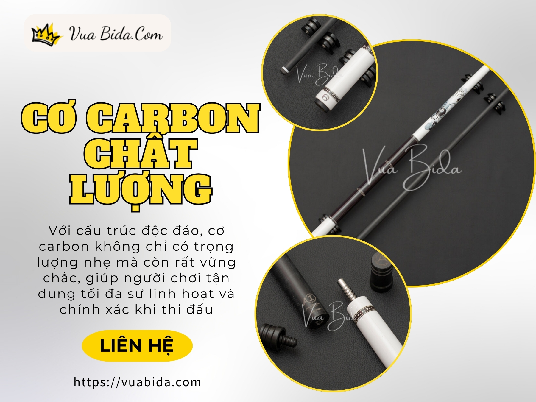 Cơ Carbon Chất Lượng Cho Người Chơi Bida